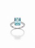 Anello in Argento 925 con Zirconi Bianchi e Azzurri