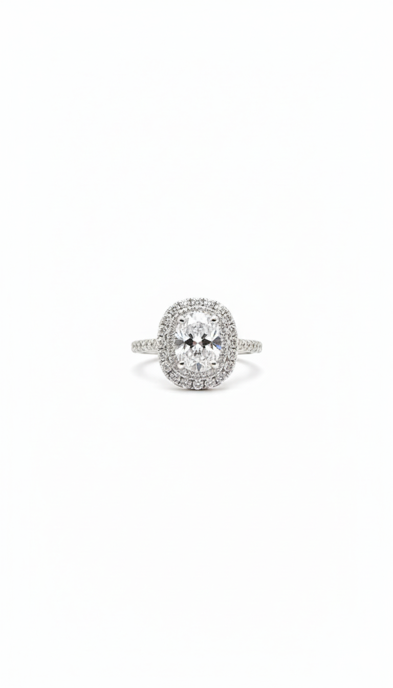 Anello in Argento 925 con Zirconi Bianchi