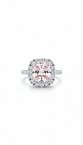 Anello in Argento 925 con Zircone Rosa e Zirconi Bianchi