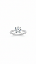 Solitario Valentino in Argento 925 con Zircone Bianco