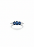 Anello in Argento 925. con zirconi Blu e Bianchi