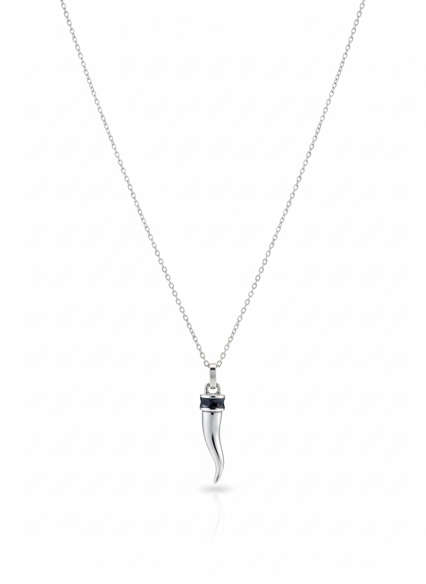 Collana in Argento 925 Rodiato con Zirconi Neri